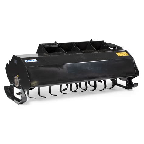 rotary tiller attachment skid steer|titan heavy duty rotary tiller.